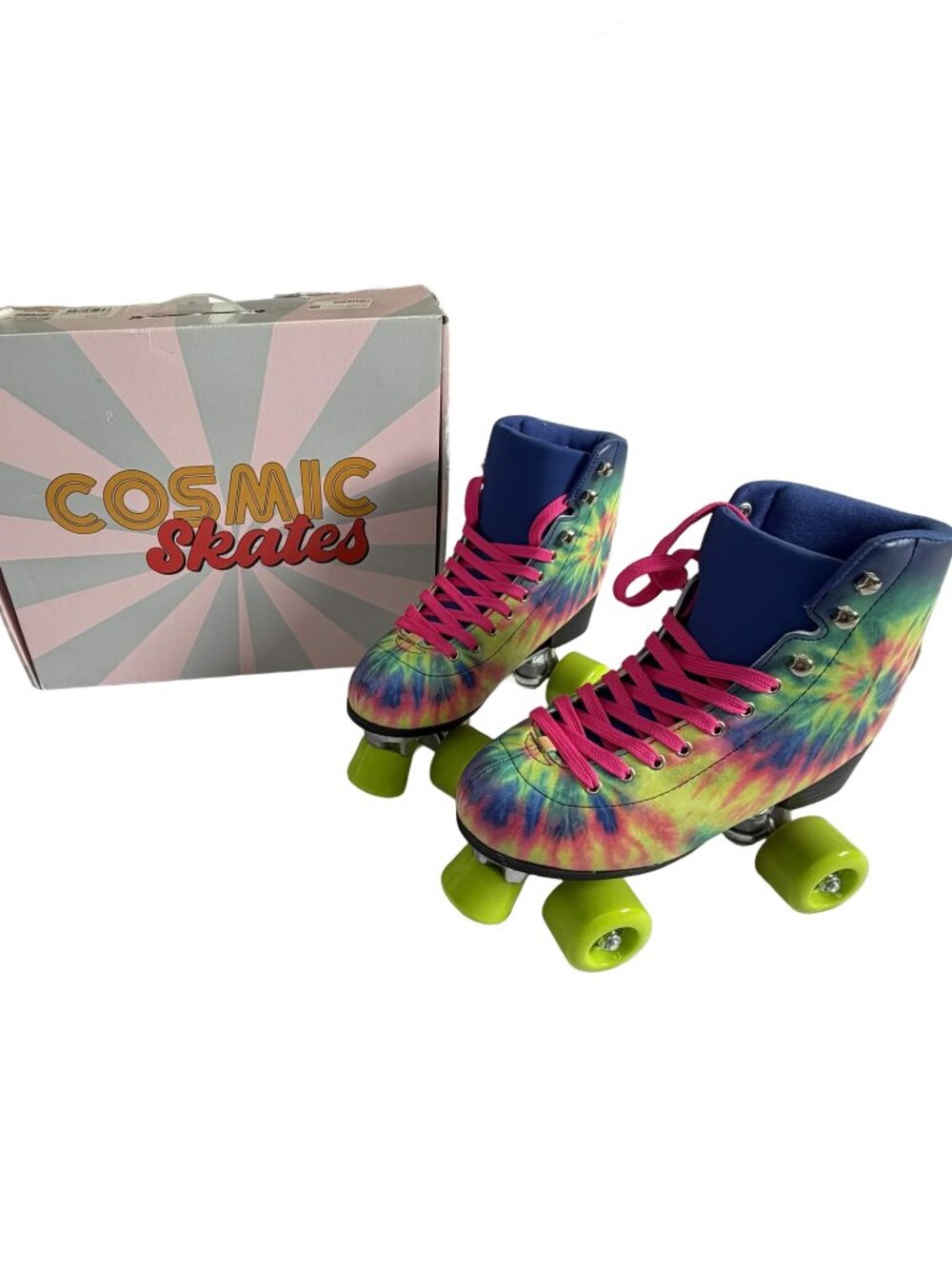Cosmic Skates Archie-15 Tie Dye Roller Skates Women's Size 7 NIB Catching Wind